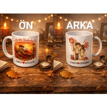 Miras Home Çiftler Için Kişiye Özel Isim Baskılı 2 Adet Kupa Bardak, Sevgililer Günü Hediyelik Kupa 2 Adet