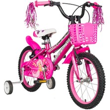 Feyza Design Çocuk Bisikleti, Pembe, 16 Jant, Çamurluk ve Sepetli, Şık ve Eğlenceli