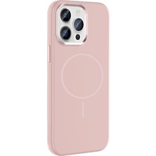 Gpack iPhone 14 Pro Max Uyumlu Kılıf Edi Silikon M-Safe Şarj Özellikli Rose Gold