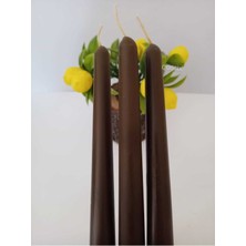 PremiumPort 3'lü Kahverengi Soya Mum Seti, Doğal Kahve Kokusu, Uzun Çubuk Dekoratif