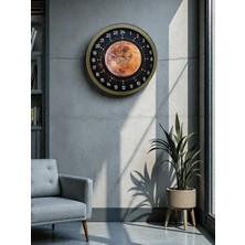 Zentime 40 cm Eskitme Metal 24 Saat Göstergeli Özel Tasarım Duvar Saati