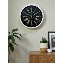 Elegance White 40 cm Metal Duvar Saati