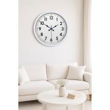 Zentime White Classic 52 cm Metal Dekoratif Stil Duvar Saati