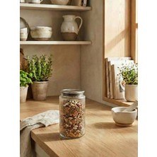 Leelahome Metal Vakum Kapaklı Cam Saklama Kabı 2000 ml