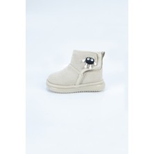 Aktaş Ayakkabı Bebek Unisex Bej Su Geçirmez Içi Yünlü Işıklı Cırtlı Bot