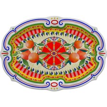 Baci Milano Dolce Vita Oval Servis Tabağı / Tepsi 50 Cm, Melamin