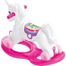 Feyza Design Renkli Sallanan Tekerlekli At, 50X34X70 Cm, Eğlenceli ve Güvenli Tasarım