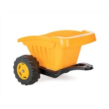 Feyza Design Çocuklar Için Pilsan Akülü ve Pedallı Traktör ve Sarı Römork Seti