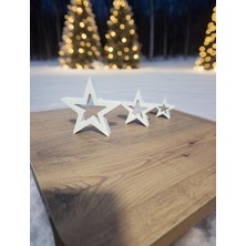 Ceku Home Tasarım Üçlü Minimalist Yıldız Biblo Set