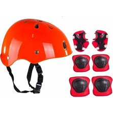 Feyza Design F-Sports Kask Dizlik Dirseklik Koruyucu Seti Pembe, Güvenli Spor Aksesuarı