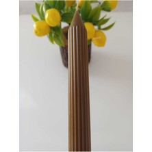 PremiumPort Kahverengi Şamdan Soya Mum, Doğal Kahve Kokulu Uzun Çubuk, Dekoratif 1 Adet