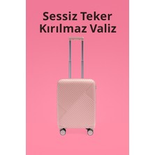 Wexta PP820-SH39 Triangle Pudra Pembe Orta Boy Valiz