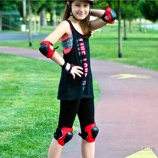 Feyza Design Çocuklar Için Çok Renkli Bisiklet ve Kaykay Koruyucu Seti