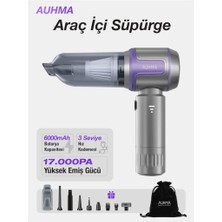 Auhma Ahv‑07 Kablosuz Yatak Akar Süpürgesi | 8000 PA Emiş Gücü | Toz Haznesi Var | Şarjlı Kullanım