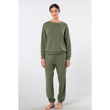 Türen Kadin Bisiklet Yaka Jogger Esofman Takimi