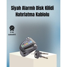 Mestore Motosiklet ve Bisiklet Için 6mm Pinli Alarmlı Disk Kilidi