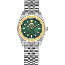 Slazenger Kadın Kol Saati – Gümüş Kordon, Koyu Yeşil Kadran, 3 Atm, Mineral Cam