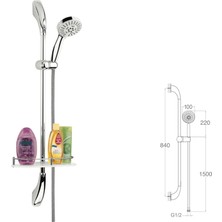 Mistillo ETEJERLİ SÜRGÜLÜ DUŞ SETİ - 5 FONKSİYONLU