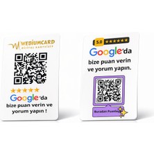 Webium Google Yorum Kartı ve Google Yorum Standı (Işletme Logonuz Karta Basılacak)