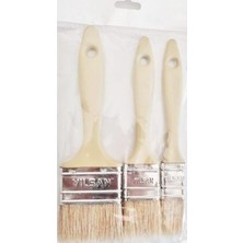 Rigour Yılsan 3 Lü Boya Fırça Seti Kestirme Fırça 1 Set - Fırça - Gri