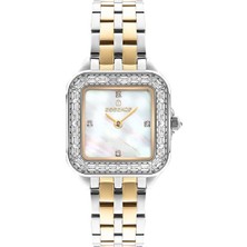 Essence Kol Saati Beyaz Taşlı Kadran Silver Altın Çelik Kordon Su Geçirmez Kasa 5 Atm