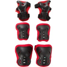 Top Rock Store Çocuk Bisiklet Paten Kaykay Dizlik Dirseklik Koruma Seti Siyah Kırmızı