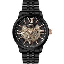 Slazenger Otomatik Erkek Kol Saati Siyah Kordon Mineral Cam 5 Atm