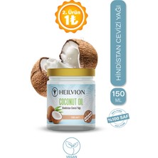 HEILVION Hindistan Cevizi Yağı %100 Saf ve Doğal, Organik, Soğuk Sıkım, Yenilebilir Gıdaya Uygun