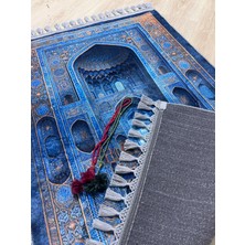 Prayer Rug Dokuma Taban Örgü Püsküleri ve Ipek Kadar Yumuşak Yüzeyiyle Bambu Seccade Namazlık 80X125 cm Hac Umre Ramazan Hediyesi