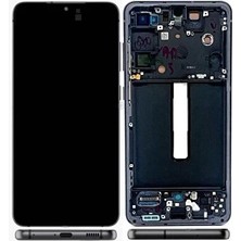 OEM Samsung Uyumlu S21 Ultra LCD Ekran Kasalı OLED - Siyah