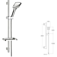 Mistillo KARE SÜRGÜLÜ DUŞ SETİ - 3 FONKSİYONLU