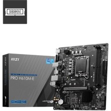 MSI Msı Pro H610M-E Ddr5 1700P VGA HDMI