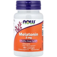 Now Foods 3 Mg, Free Radical Scavenger, Healthy Sleep Cycle, 180 Chewable Lozenges