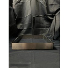 Karadağ Metal Kare Pasta ve Browni Kalıbı H: 2.5 cm 25X25 cm