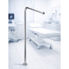 FTR Malzemecim Paslanmaz Çelik Engelli Tutunma Barı | L Tip Duvar Montajlı | Banyo & Klinik Kullanım | Kaymaz Güvenli Destek