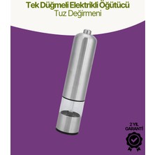Mestore Elektrikli Baharat Öğütücü Pilli Paslanmaz Çelik Otomatik Tuz Karabiber Değirmeni