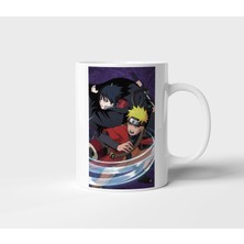 Uchiha Sasuke Uzumaki Naruto Anime Tasarım Kupa - Hediyelik Kupa - Baskılı Kupa