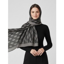 La Fien Premium Geometrik Desen Jakar Şal