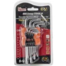 Rigour 9 Parça Yıldız Tork Alyan Anahtarı 120 mm Allen Set