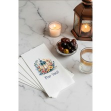 Iftar Vakti Çiçekli Fener Desenli 16'lı Çift Katlı Lüks Kağıt Peçete | Ramazanpeçetesi