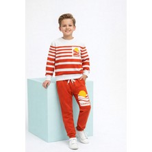 Buufuu Summer Baskılı  Uzun Kollu Cepli  Unisex Çocuk Alt Üst Takım