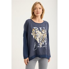 Home Store Yaldızlı Kalp Pure Bluz