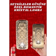 Argesco Mühendislik Sevgililer Günü Için Hediye Kristal Lamba Sevgiliye Hediye USB Şarjlı Gece Lambası