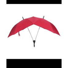 Zigver Ikili Şemsiye Çift Şemsiyesi Kırmızı Dayanıklı Malzeme Rüzgar Gecirmez