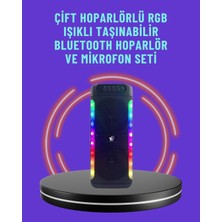 Mestore Ev ve Dış Mekan Kullanımına Uygun Rgb Işıklı Hoparlör
