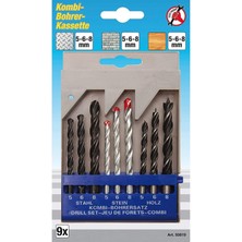 Rigour 9 Parça Matkap Uç Seti Beton-Ahşap-Demir Uç Seti - Mobilya Bağlantı Elemanları