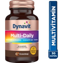 Dynavit MultiDaily 30 Kapsül - Multivitamin&Enerji - 13 Vitamin, 7 Mineral, Koenzim Q10, Rhodiola Ekstresi (Multi-Daily)