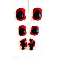 Top Rock Store Koruyucu Dizlik Takımı Dizlik, Dirseklik, Eldiven Set Kırmızı