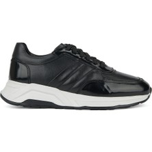 Ziya, Erkek Hakiki Deri Günlük Sneaker 161983Z789 Siyah