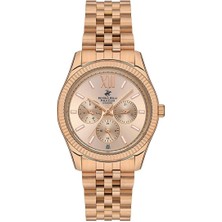 Beverly Hills Polo Club Rose Gold Multifonksiyon Kol Saati Safir Kaplamalı Cam 10 Atm